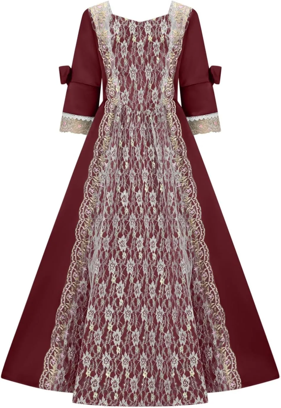 Princess Dress for Women Renaissance 1800s Ball Gowns Lace Patchwork Medieval Costumes Masquerade Theme Dresses