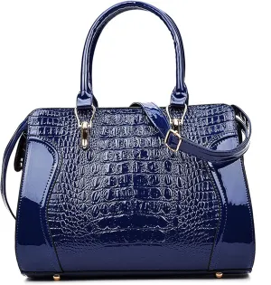 PU Leather Messenger Bags Handbags Crossbody Bags Ladies Tote Retro Alligator Pattern Women Shoulder Bags
