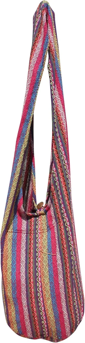 RaanPahMuang Thick Soft Cotton Large Yaam Shoulder Mexican Messenger Bag Long Strap