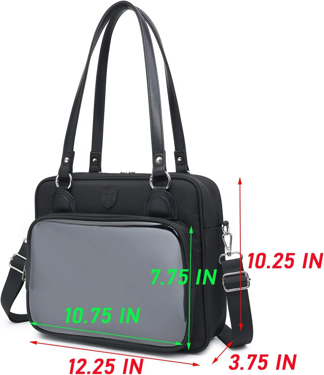 RAINBOW SMILE Canvas Ita Bag Backpack Crossbody Bag Kawaii Pin Display Bag Messenger Shoulder Bags