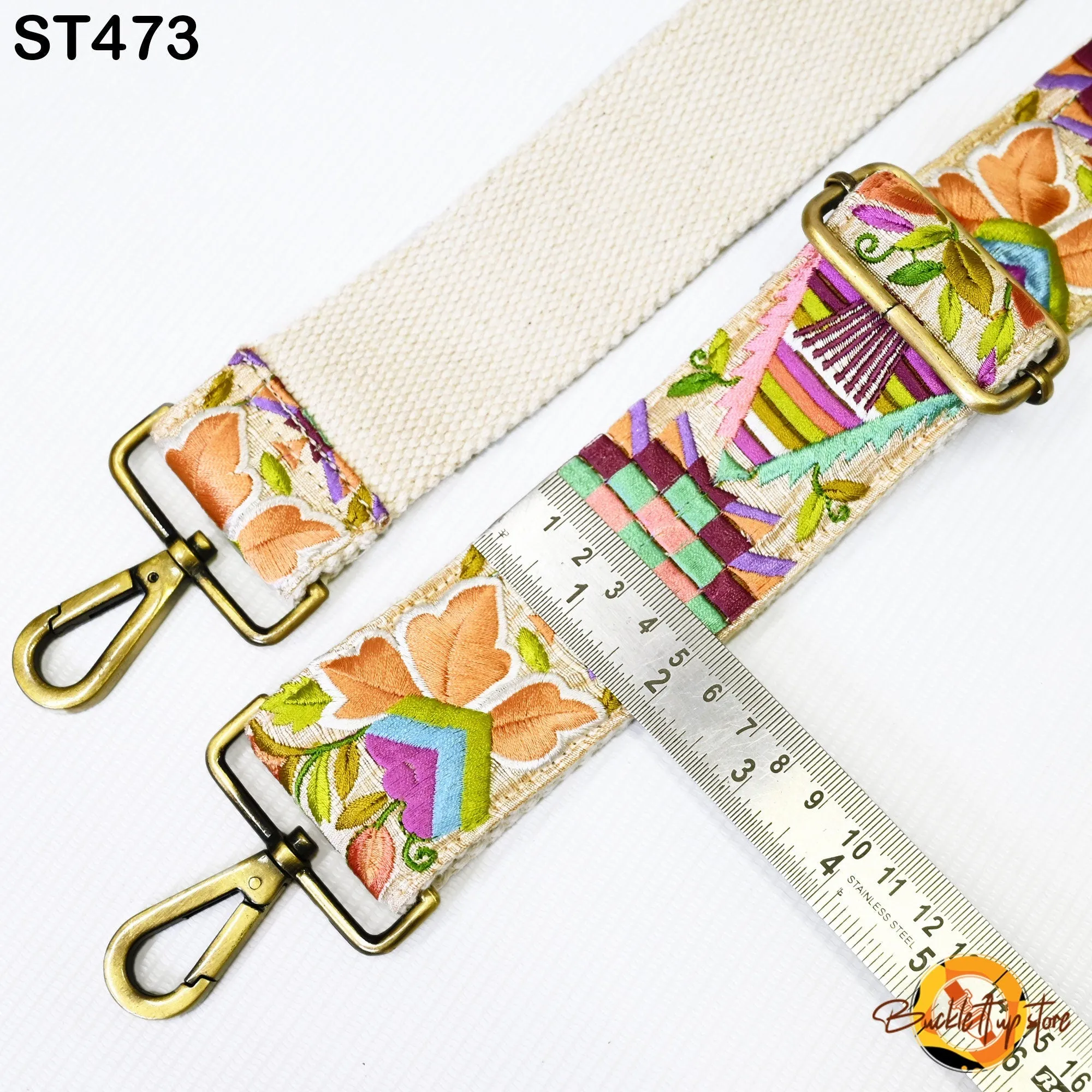 Replacement Strap Gift Girlfriend Floral Embroidery Crossbody Strap for Sling Bag Embroidered Boho Purse Strap Guitar Strap Handbag Strap