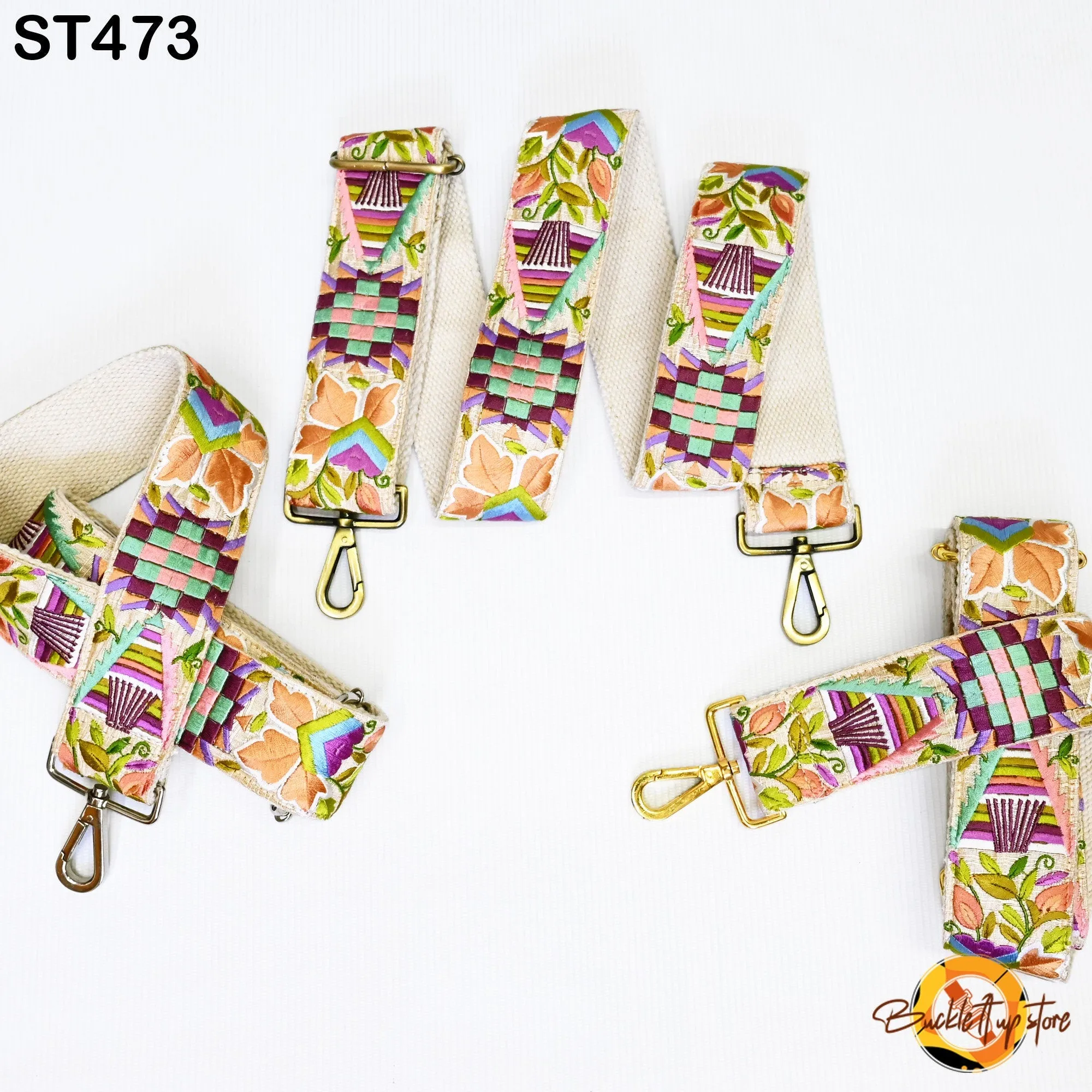 Replacement Strap Gift Girlfriend Floral Embroidery Crossbody Strap for Sling Bag Embroidered Boho Purse Strap Guitar Strap Handbag Strap