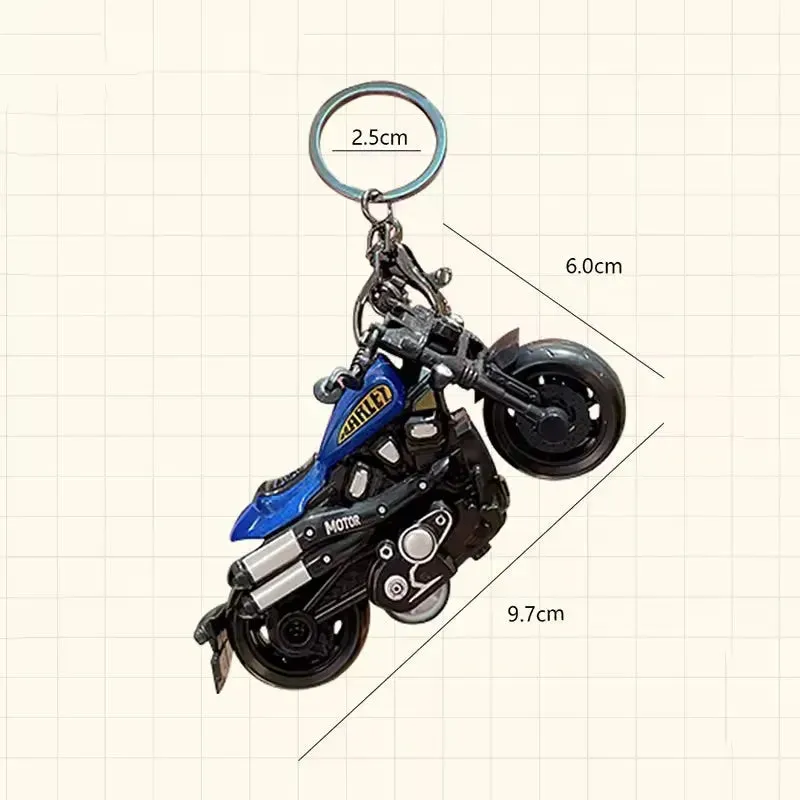 Retro Rider Harley Motorcycle Keychain