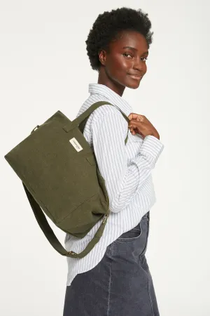 Sauval the city bag - Recycled cotton Military Green