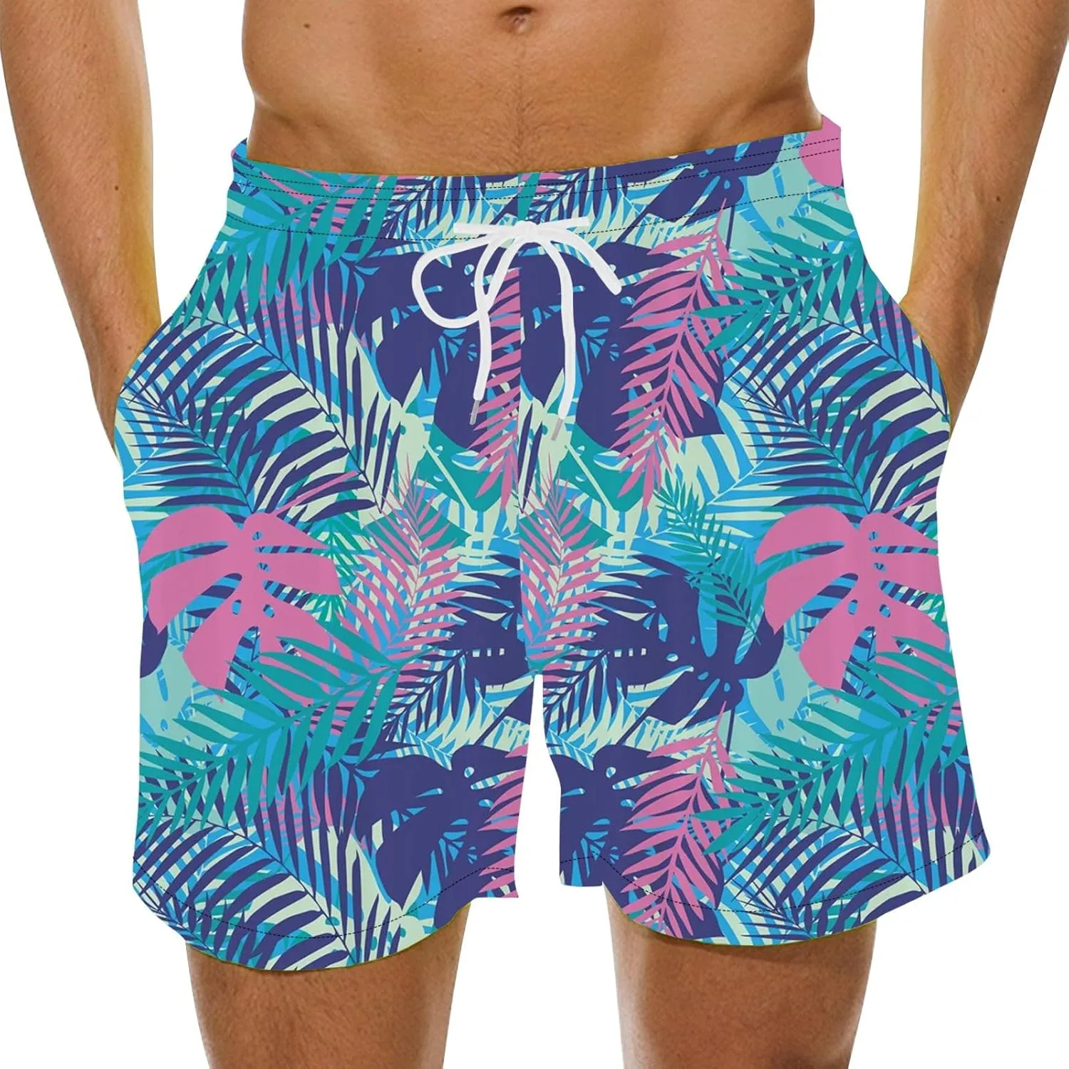 Sets for Men Summer Digital Print Drawstring Tie Elastic Waist Casual Fashion Beach Shorts Beach Shorts Swim Mens