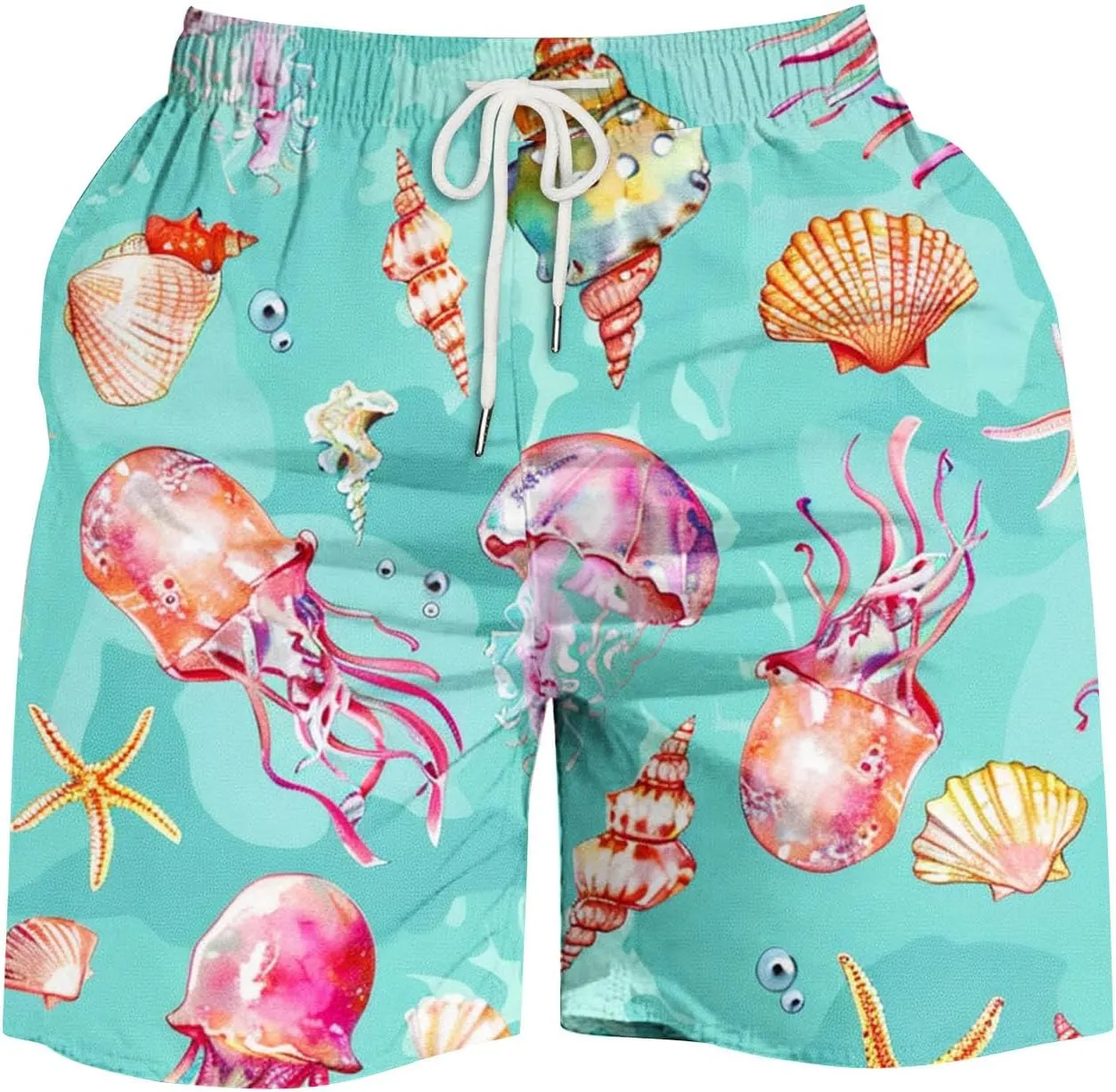 Sets for Men Summer Digital Print Drawstring Tie Elastic Waist Casual Fashion Beach Shorts Beach Shorts Swim Mens