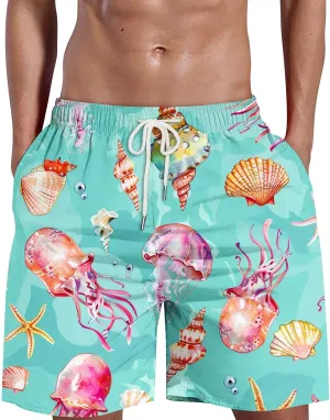 Sets for Men Summer Digital Print Drawstring Tie Elastic Waist Casual Fashion Beach Shorts Beach Shorts Swim Mens