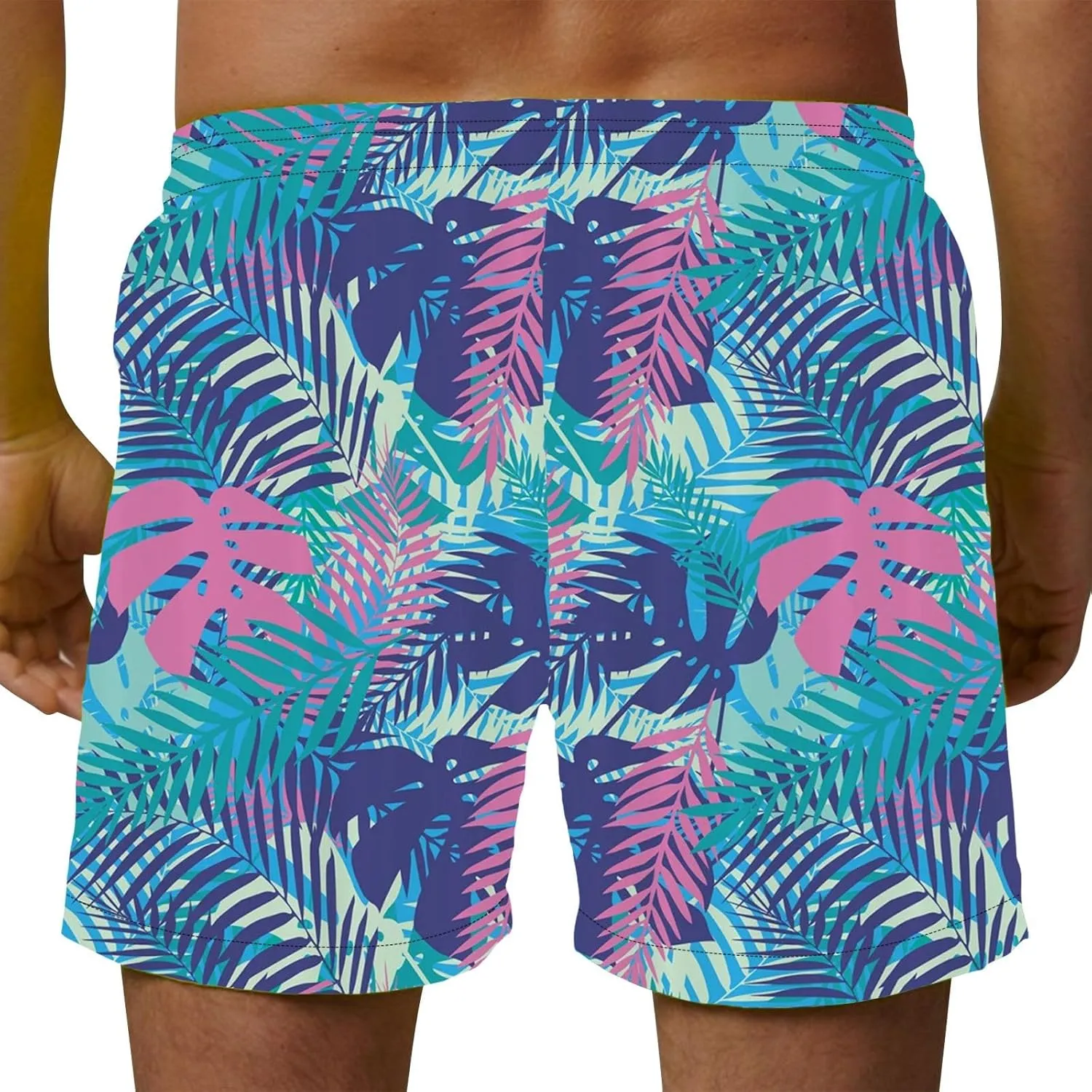 Sets for Men Summer Digital Print Drawstring Tie Elastic Waist Casual Fashion Beach Shorts Beach Shorts Swim Mens