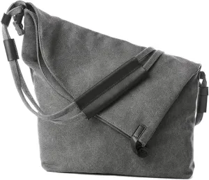 Shoulder Bag High Capacity Leisure Canvas Shoulder Bags for Women Stylish Crossbody Handbags for Travel and Daily Use(Gray)
