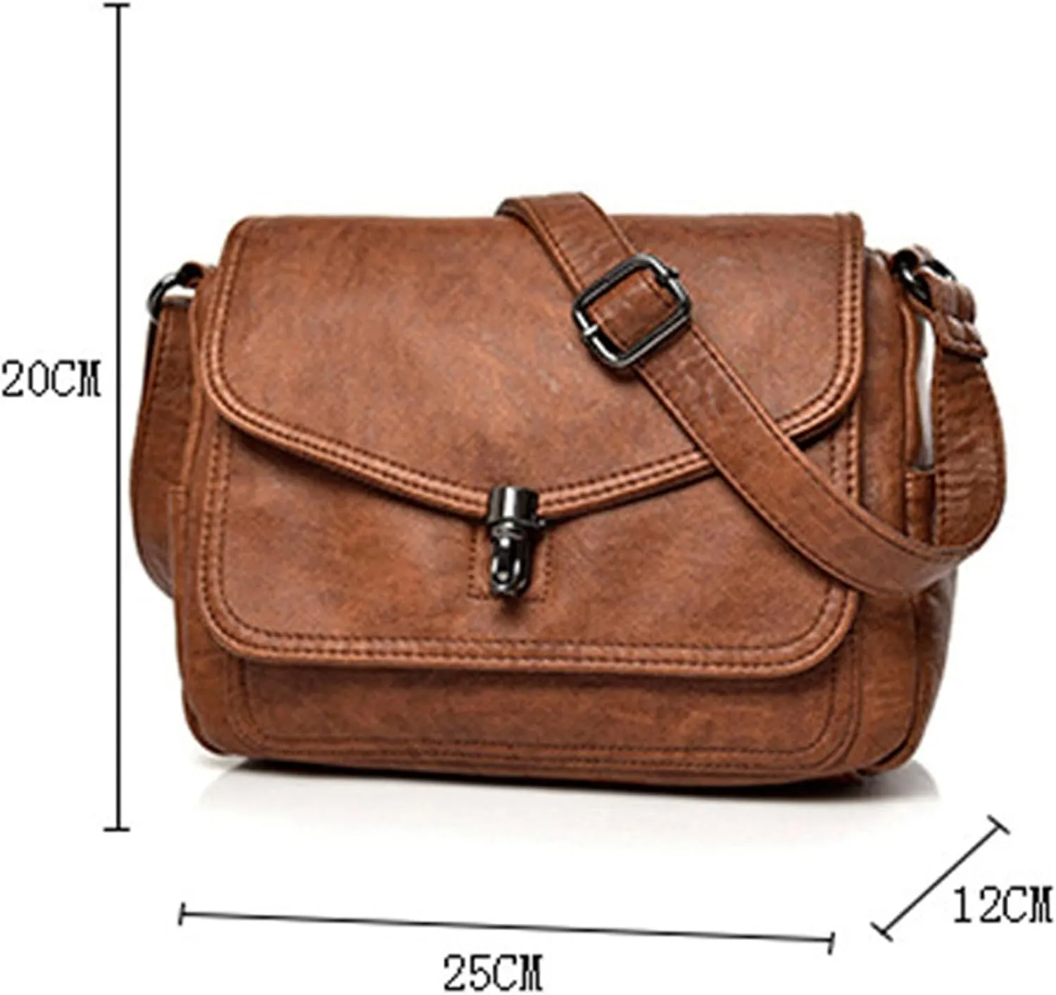 Shoulder Bag Vintage Soft Leather Women Shoulder Bag Stylish Handbags Small Crossbody Messenger Bag for Women(Purple)