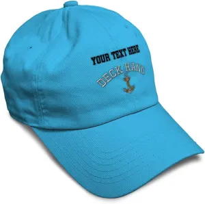 Soft Baseball Cap Deck Hand Anchor Boat Silver Embroidery Others Ship Cotton Anchor Dad Hats for Men & Women