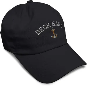 Soft Baseball Cap Deck Hand Anchor Boat Silver Embroidery Others Ship Cotton Anchor Dad Hats for Men & Women
