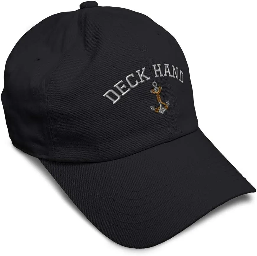 Soft Baseball Cap Deck Hand Anchor Boat Silver Embroidery Others Ship Cotton Anchor Dad Hats for Men & Women