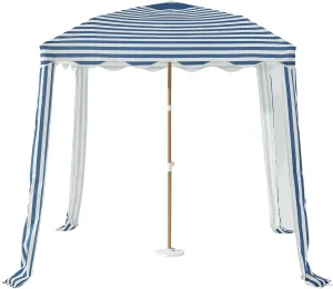 Striped Beach Cabana with Vent and Sand Pockets, 6.5FT x 6.5FT UPF 50  Sun Shelter, Easy Setup Portable Beach Canopy, Wind-Resistant Beach Tent (Navy)