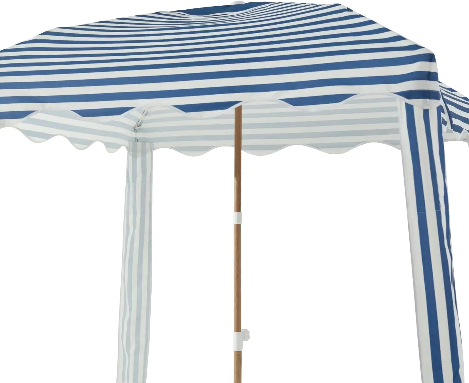 Striped Beach Cabana with Vent and Sand Pockets, 6.5FT x 6.5FT UPF 50  Sun Shelter, Easy Setup Portable Beach Canopy, Wind-Resistant Beach Tent (Navy)