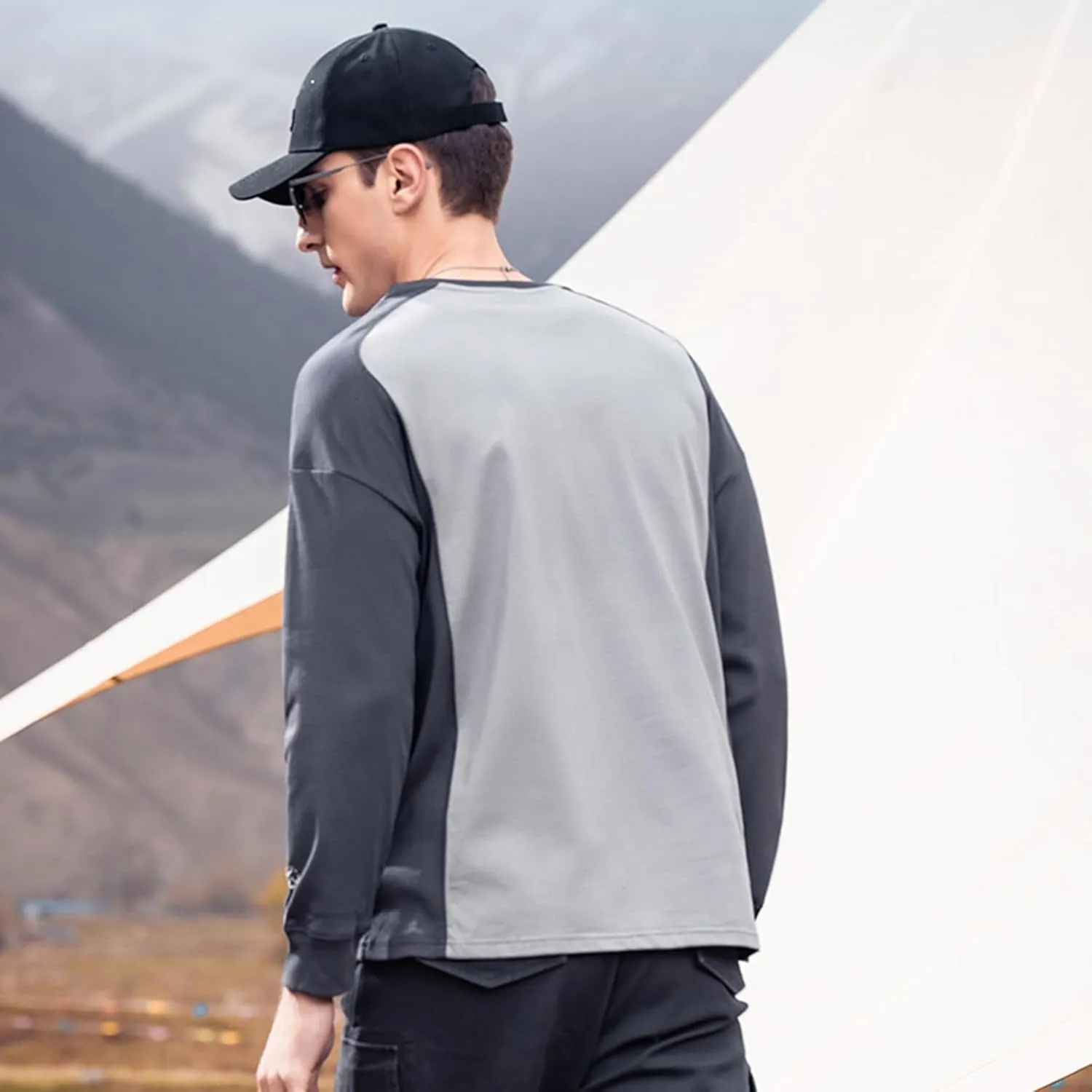 Striped Long Sleeved T-Shirt for Men Spring Casual T-Shirt for Men Retro Autumn Pullover Stripe tee Shirt