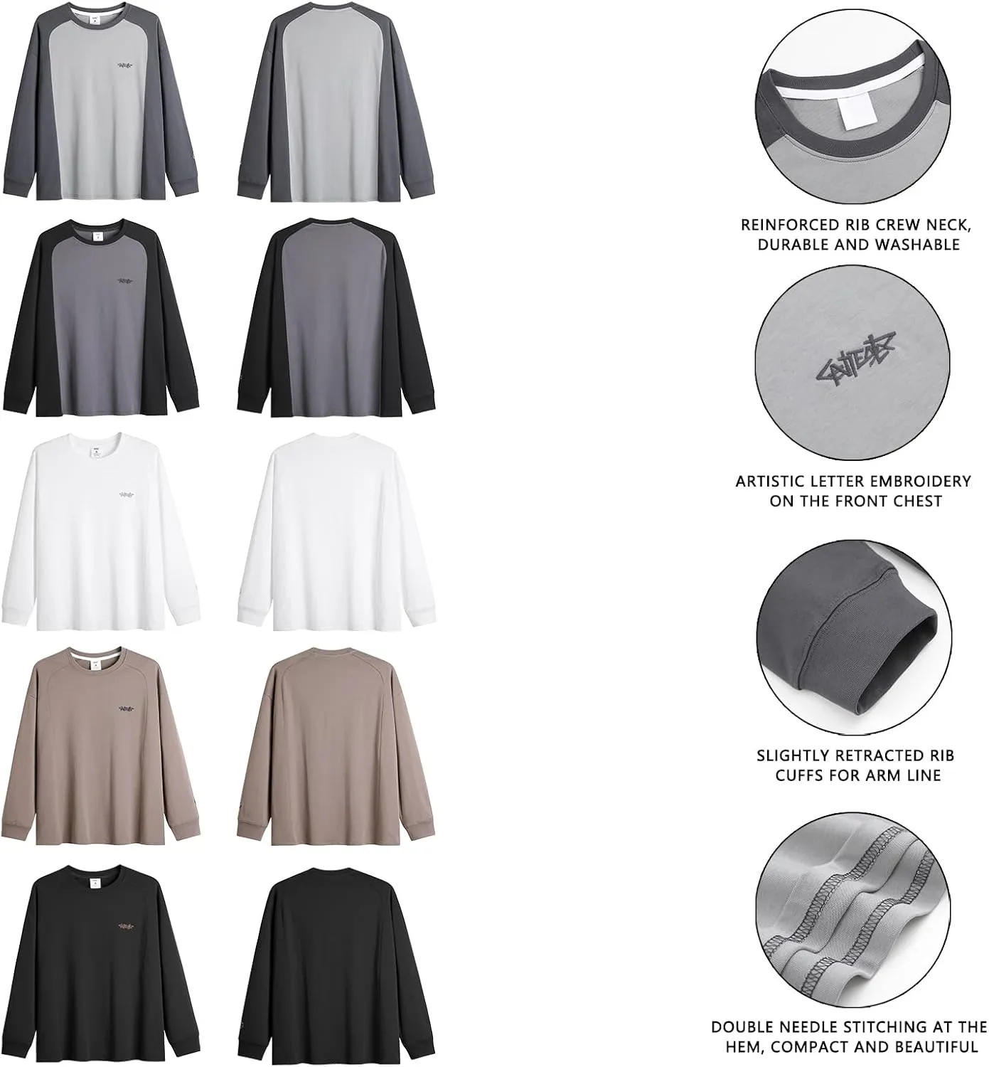 Striped Long Sleeved T-Shirt for Men Spring Casual T-Shirt for Men Retro Autumn Pullover Stripe tee Shirt