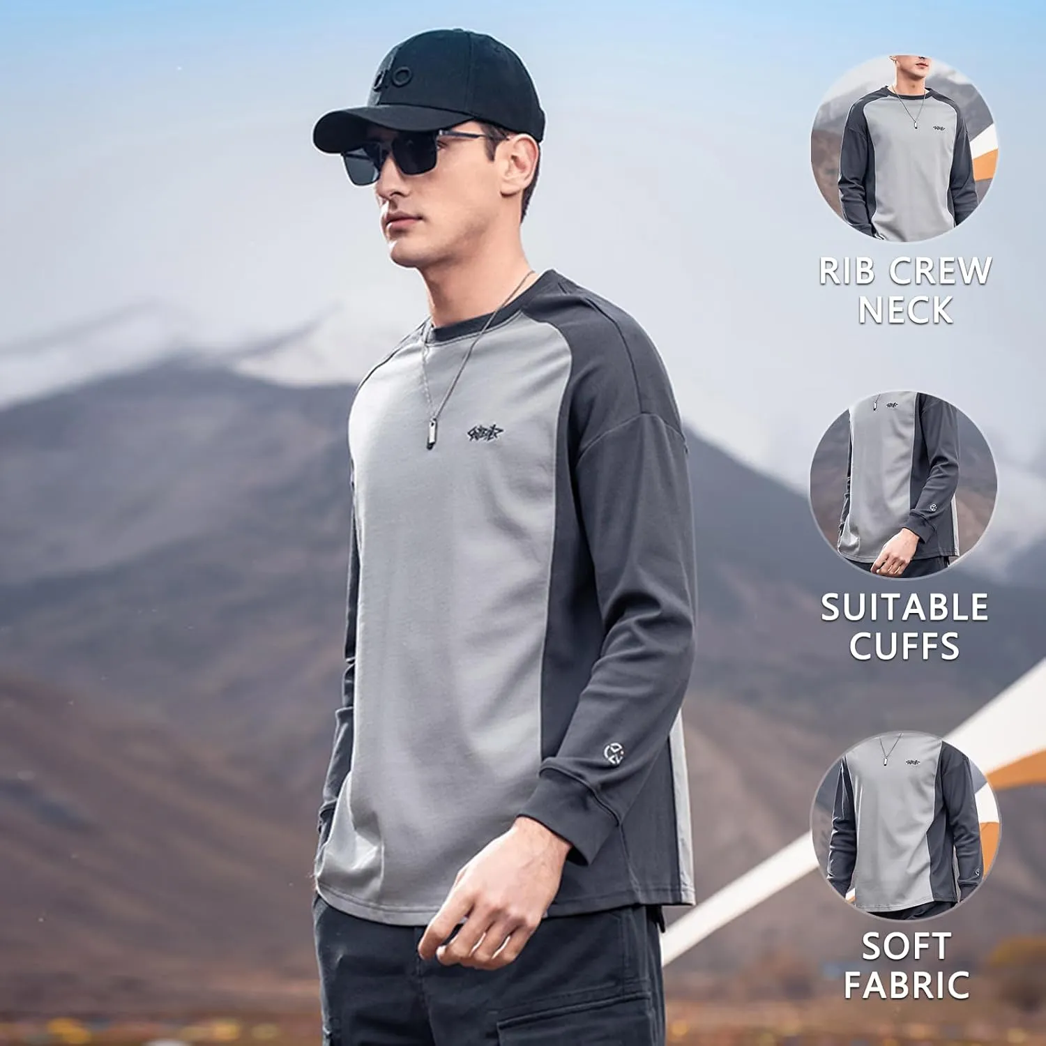 Striped Long Sleeved T-Shirt for Men Spring Casual T-Shirt for Men Retro Autumn Pullover Stripe tee Shirt