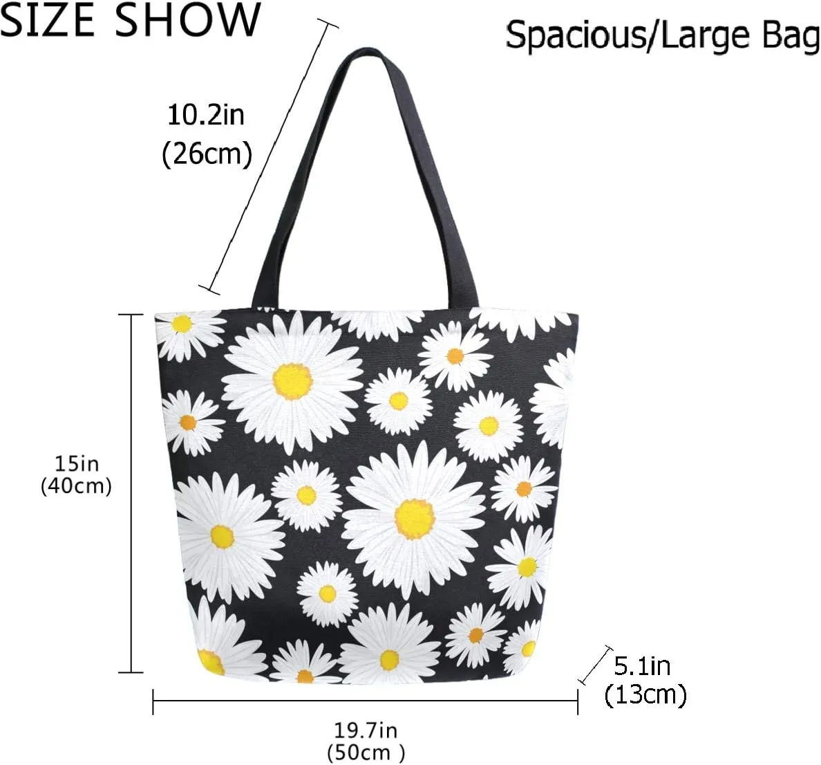 Stylish Print Extra Large Shoulder Tote Bag for Beach Travel Weekender Gym Grocery Shopping…