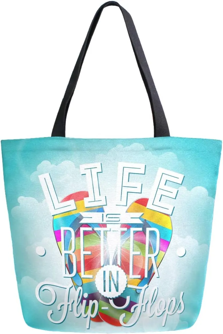 Stylish Print Extra Large Shoulder Tote Bag for Beach Travel Weekender Gym Grocery Shopping…