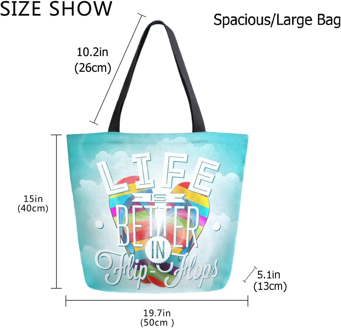 Stylish Print Extra Large Shoulder Tote Bag for Beach Travel Weekender Gym Grocery Shopping…