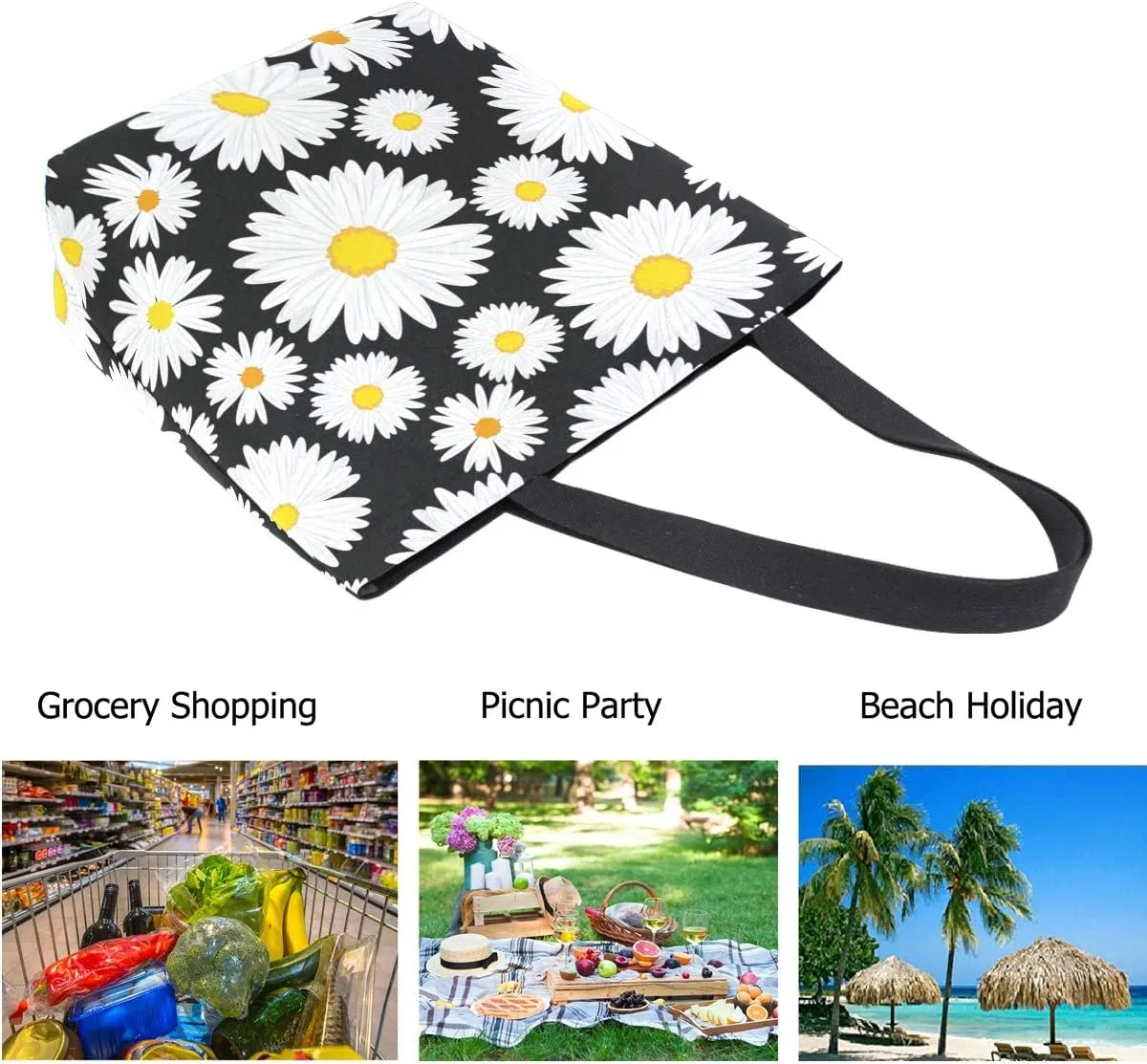 Stylish Print Extra Large Shoulder Tote Bag for Beach Travel Weekender Gym Grocery Shopping…