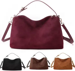 Suede Tote Bag for Women Suede Satchels Bag Faux Suede Bag Vintage Top Handle Handbag Shoulder Purse Hobo Bag Tote Handbags