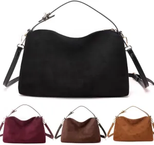 Suede Tote Bag for Women Suede Satchels Bag Faux Suede Bag Vintage Top Handle Handbag Shoulder Purse Hobo Bag Tote Handbags