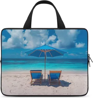 Summer Beach Chairs Laptop Bag Laptop Case Computer Messenger Bag with Adjustable Shoulder Strap