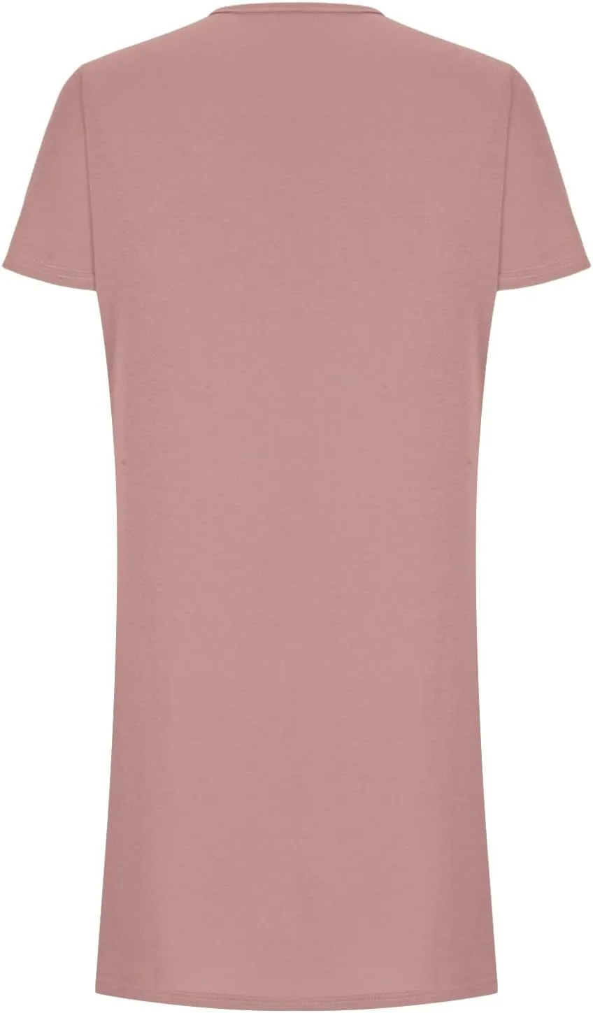 Summer Dresses for Women 2025 Classiac Fit Short Sleeve Midi Dress with Pockets Casual Loose Summer Beach Dresses