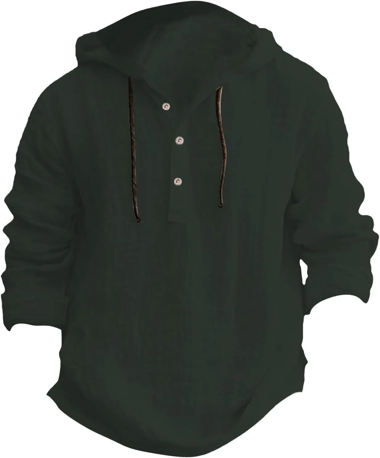 Summer Hoodies for Men Short Sleeve Beach Hooded Linen Shirts Button Down Lightweight Fashion Casual Loose Fit Shirt