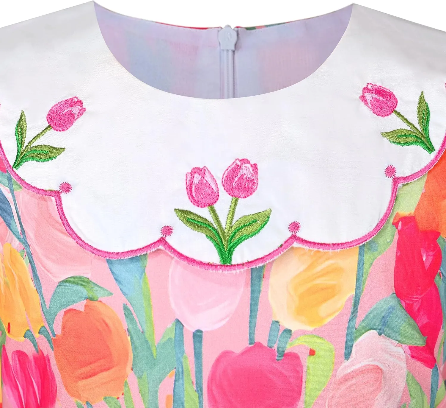 Sunny Fashion Girls Dress Blue Flower Print