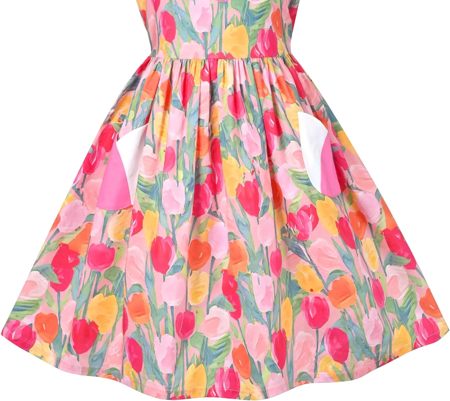 Sunny Fashion Girls Dress Blue Flower Print