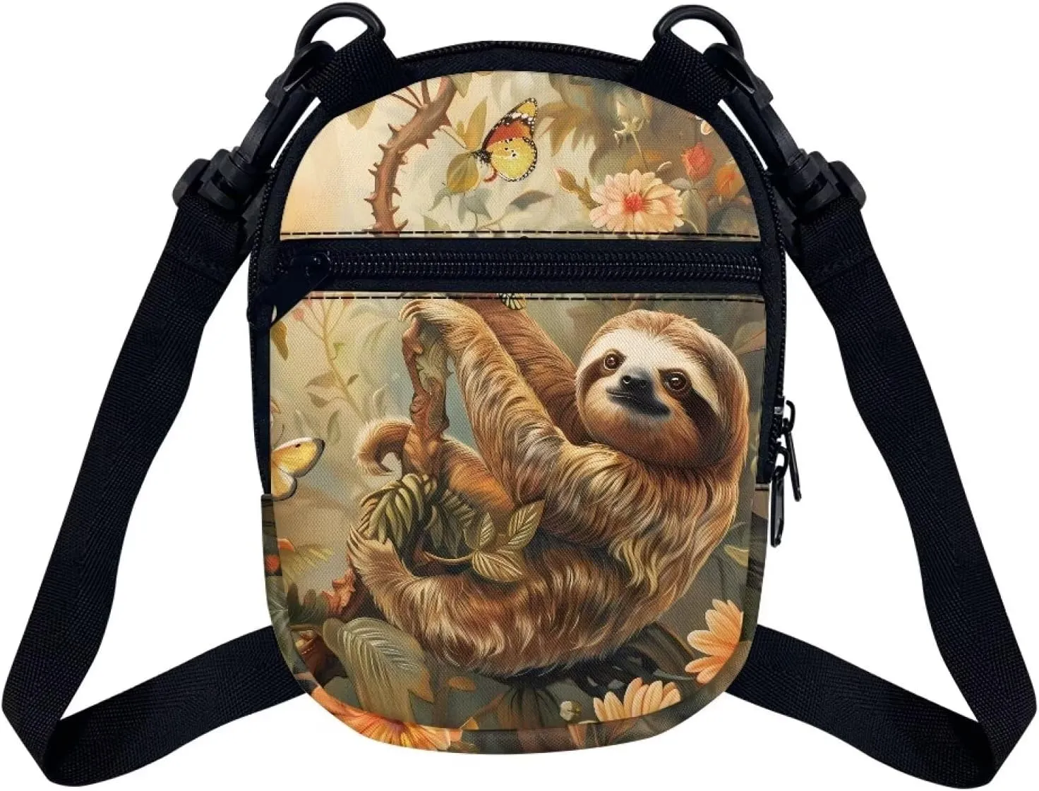 Suobstales Messenger Bag for Women Crossbody Zipper Bag with Adjustable Strap Portable Phone Purse Shoulder Handbag