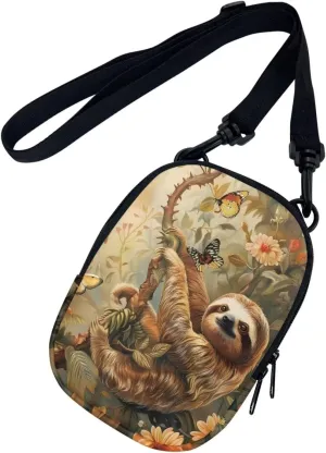 Suobstales Messenger Bag for Women Crossbody Zipper Bag with Adjustable Strap Portable Phone Purse Shoulder Handbag