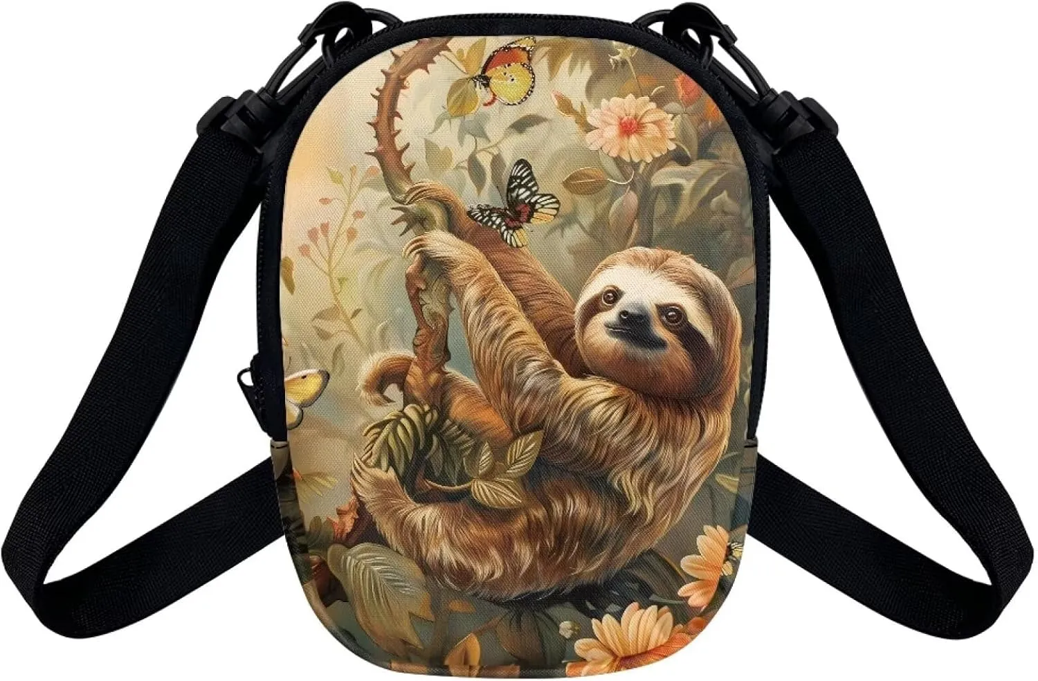 Suobstales Messenger Bag for Women Crossbody Zipper Bag with Adjustable Strap Portable Phone Purse Shoulder Handbag