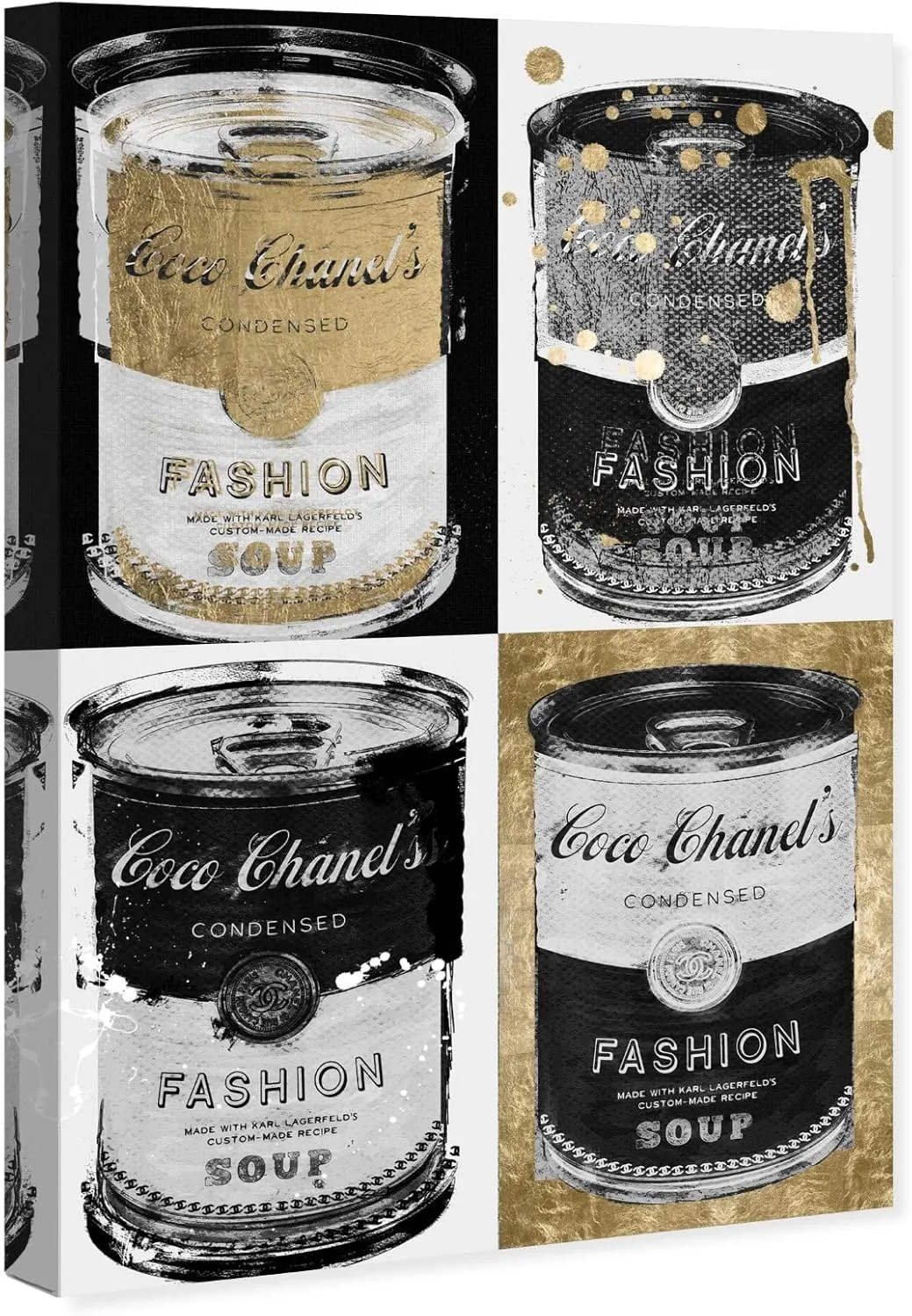 The Oliver Gal Artist Co. Fashion and Glam Wall Art Canvas Prints 'Fashion Soup Pop Art'
