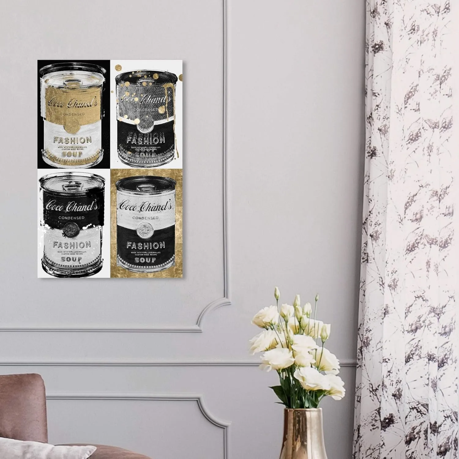 The Oliver Gal Artist Co. Fashion and Glam Wall Art Canvas Prints 'Fashion Soup Pop Art'
