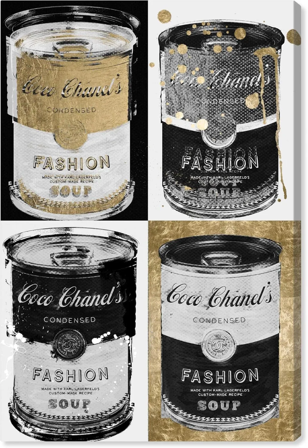 The Oliver Gal Artist Co. Fashion and Glam Wall Art Canvas Prints 'Fashion Soup Pop Art'