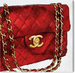 The Oliver Gal Artist Co. Fashion and Glam Wall Art Canvas Prints 'Pride and Joy Cherry' Home Décor, 20 in x 20 in, Red, Gold