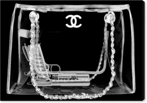 The Oliver Gal Artist Co. Oliver Gal 'Coveted Spy Bag Noir' Black Fashion Wall Art Print Premium Canvas 30" x 20"