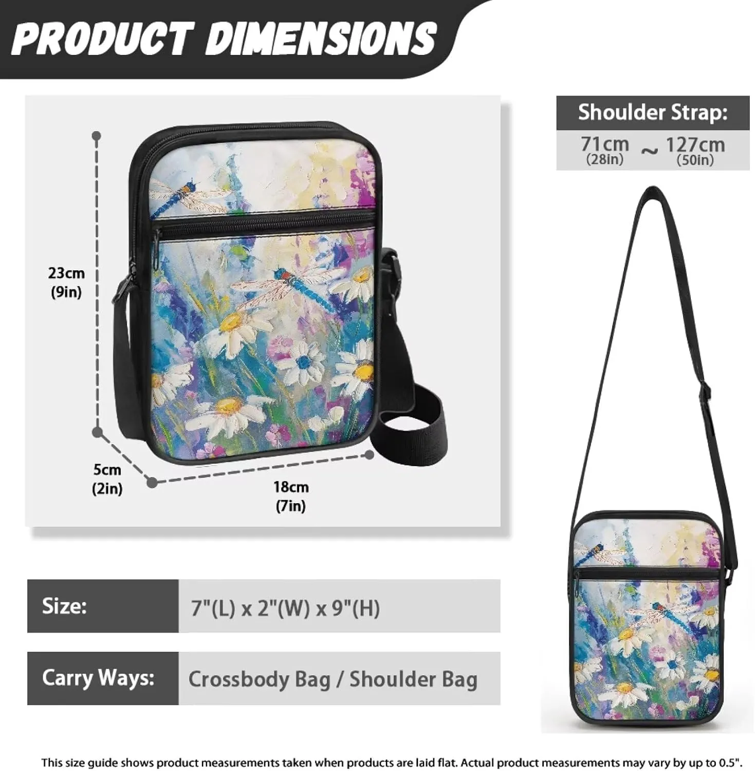 TODIYADDU Versatile Sling Bag Crossbody Phone Bag Women Shoulder Bag with Adjustable Strap Mini Messenger Bag for Cell Phone
