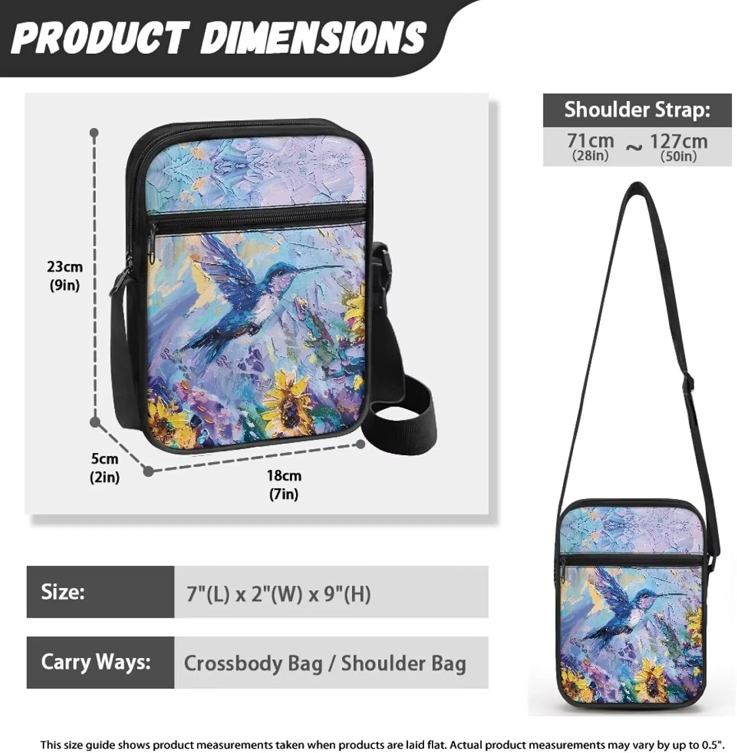 TODIYADDU Versatile Sling Bag Crossbody Phone Bag Women Shoulder Bag with Adjustable Strap Mini Messenger Bag for Cell Phone