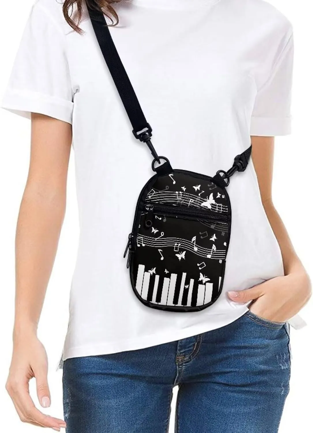 TODIYADDU Women Sling Bag Crossbody Phone Bag Mini Shoulder Bag with Adjustable Strap Mini Messenger Bag for Cell Phone Gifts