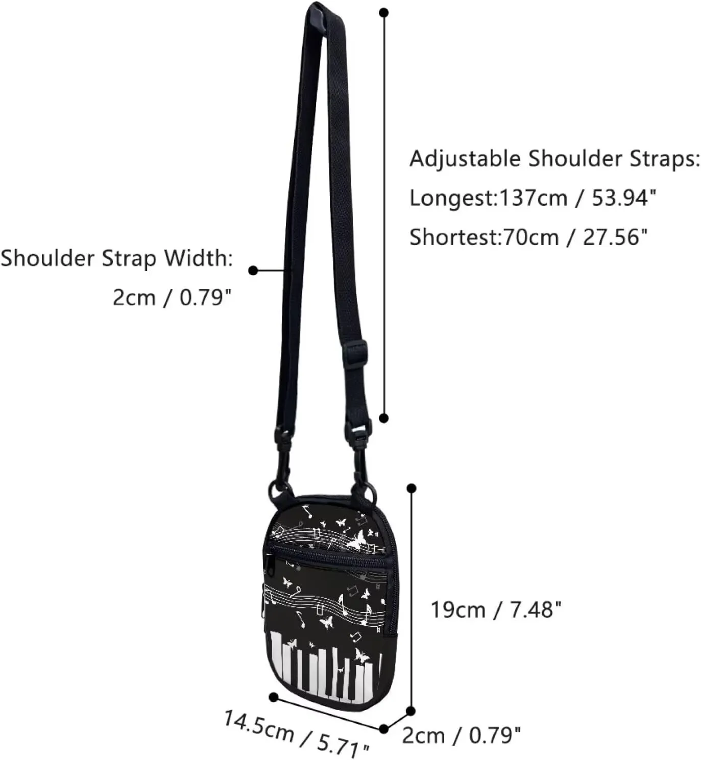 TODIYADDU Women Sling Bag Crossbody Phone Bag Mini Shoulder Bag with Adjustable Strap Mini Messenger Bag for Cell Phone Gifts