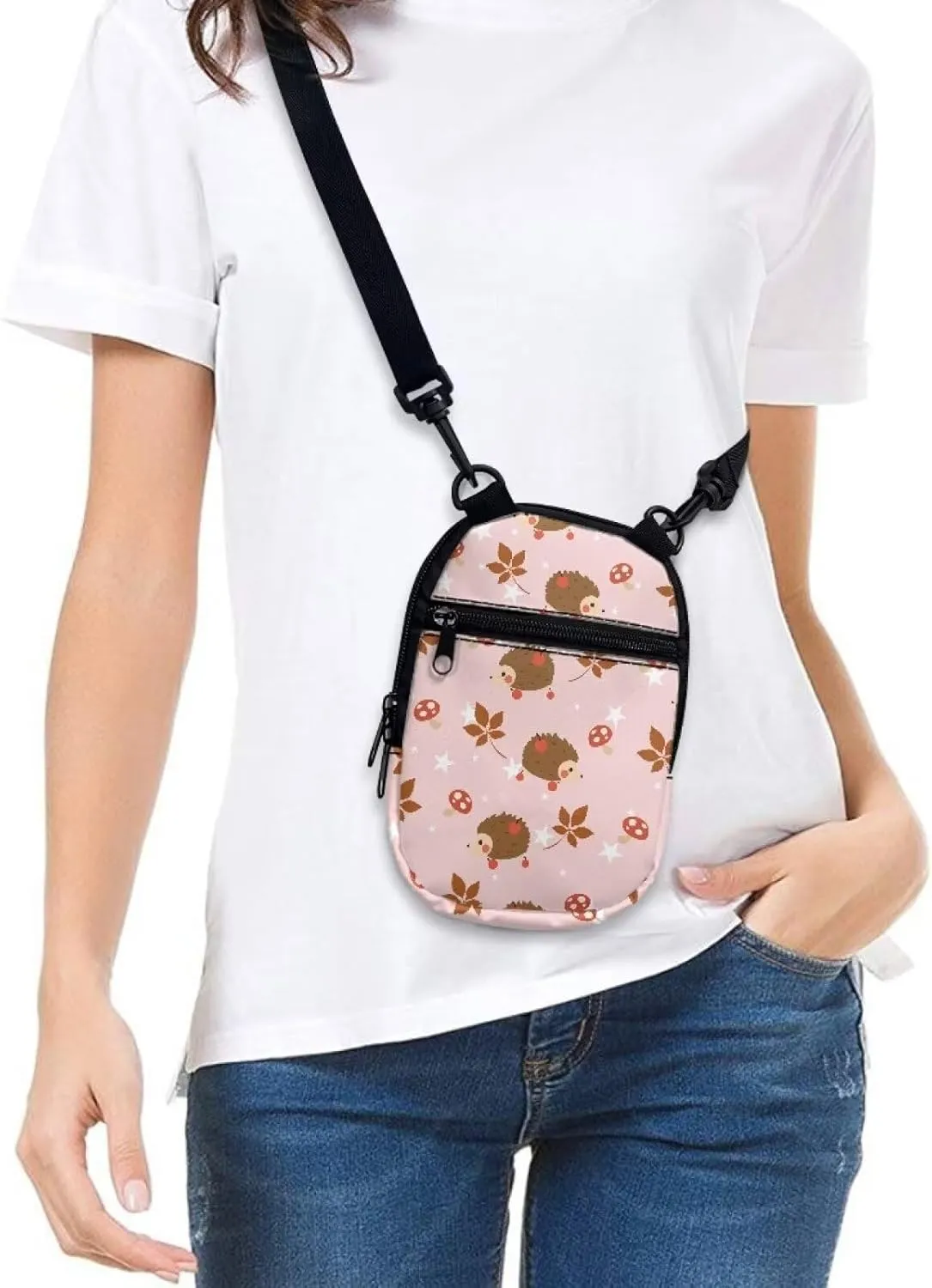 TODIYADDU Women Sling Bag Crossbody Phone Bag Mini Shoulder Bag with Adjustable Strap Mini Messenger Bag for Cell Phone Gifts