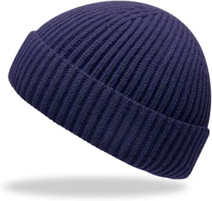 Trawler Beanie Watch Hat Roll up Edge,Winter Warm Knit Caps Fisherman Unisex