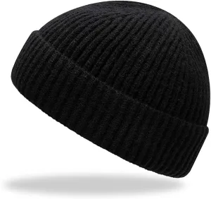 Trawler Beanie Watch Hat Roll up Edge,Winter Warm Knit Caps Fisherman Unisex