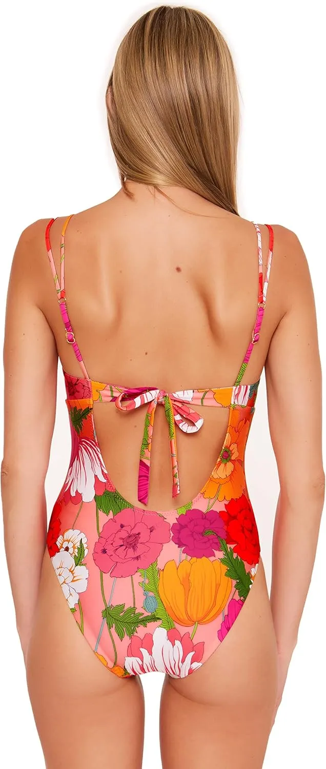 Trina Turk Women's Standard Sunny Bloom Underwire One Piece Swimsuit-Bathing Suits