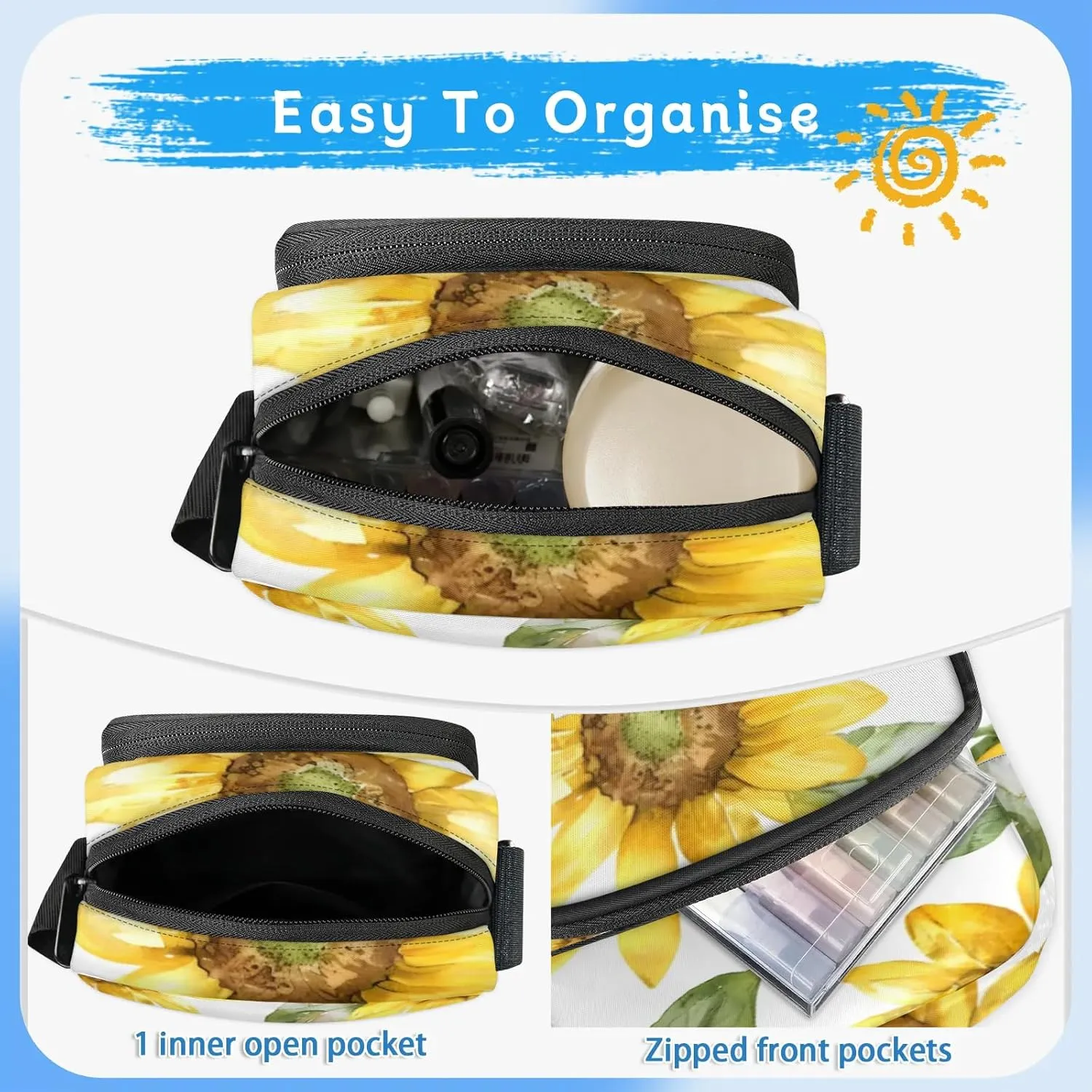TropicalLife Personalized Crossbody Bag for Women Men Custom Name Messenger Bags